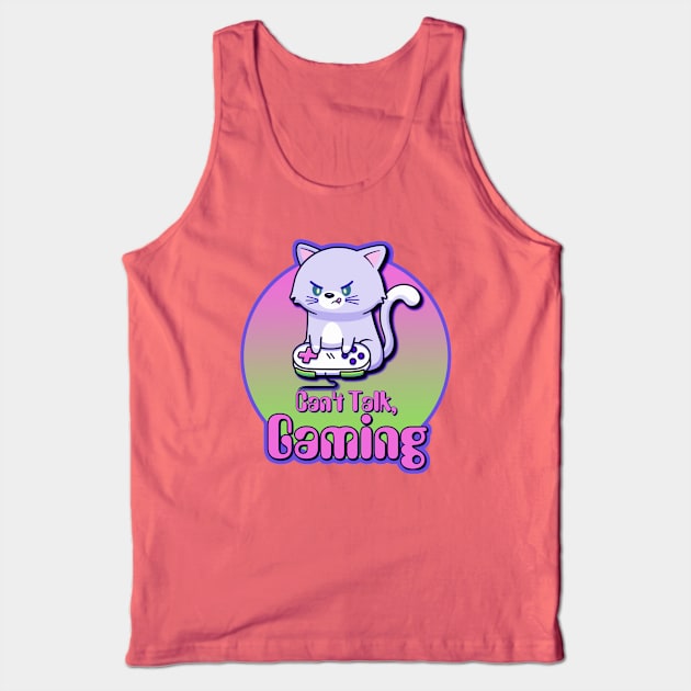 Can't Talk, Gaming Purple Tank Top by AlondraHanley